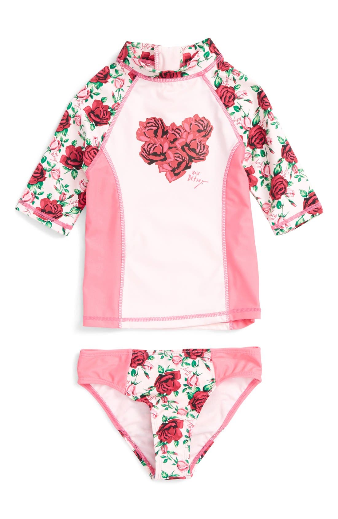 Betsey Johnson Floral Print TwoPiece Rashguard Swimsuit (Toddler Girls & Little Girls) Nordstrom