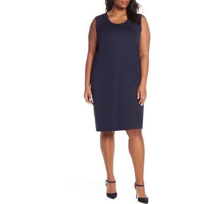 Plus Size Ming Wang Knit Tank Dress, Blue