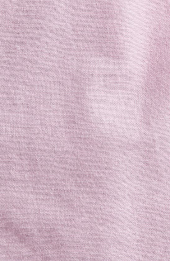 Shop Open Edit High Waist Linen Blend Shorts In Pink Pirouette