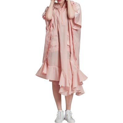 Adidas Originals Hooded Asymmetrical Poncho, Pink