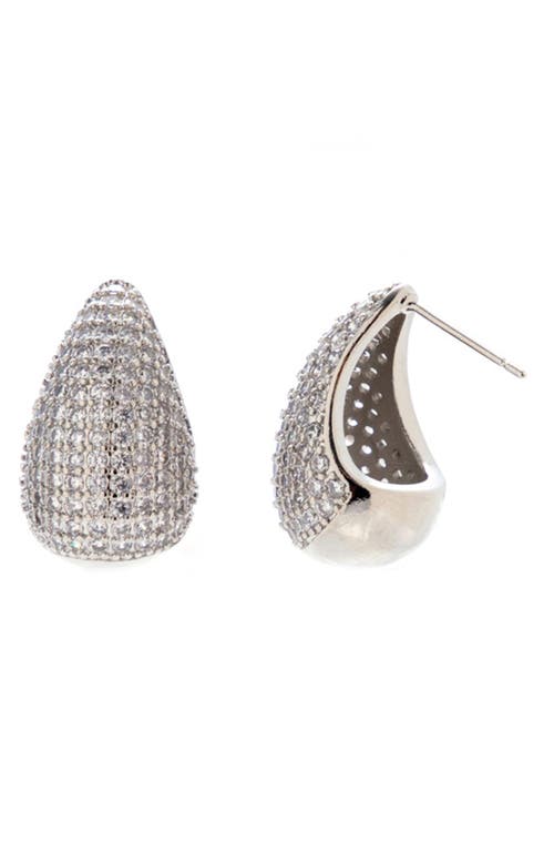 LUV AJ LUV AJ THE GIA PAVÉ CUBIC ZIRCONIA DROP EARRINGS 