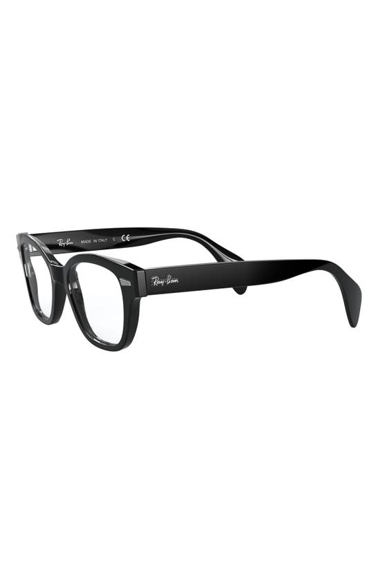 Shop Ray Ban 49mm Optical Glasses In Shiny Black