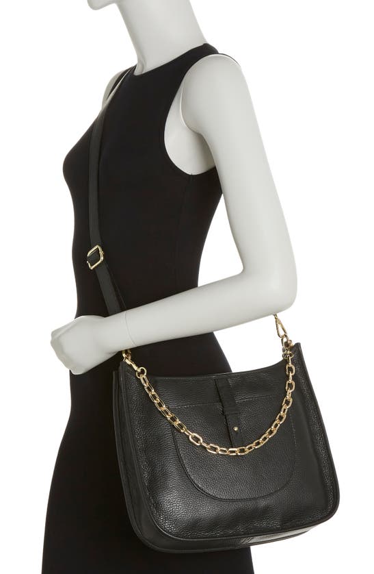 Persaman New York Gabrielle Leather Shoulder Bag In Black