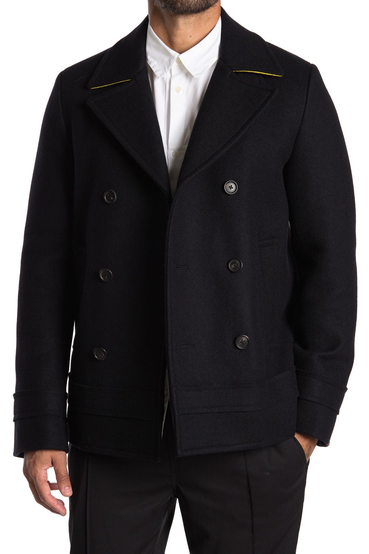 helmut lang wool blend coat