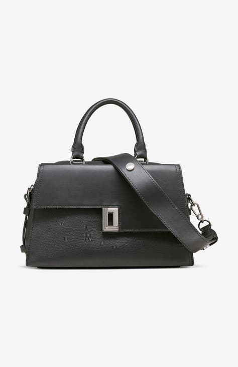 Black satchel bag women's hotsell