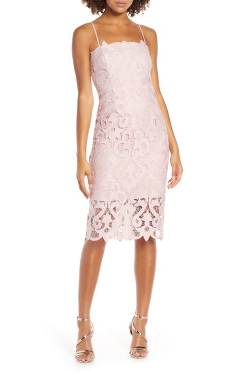 lace midi dress with sleeves