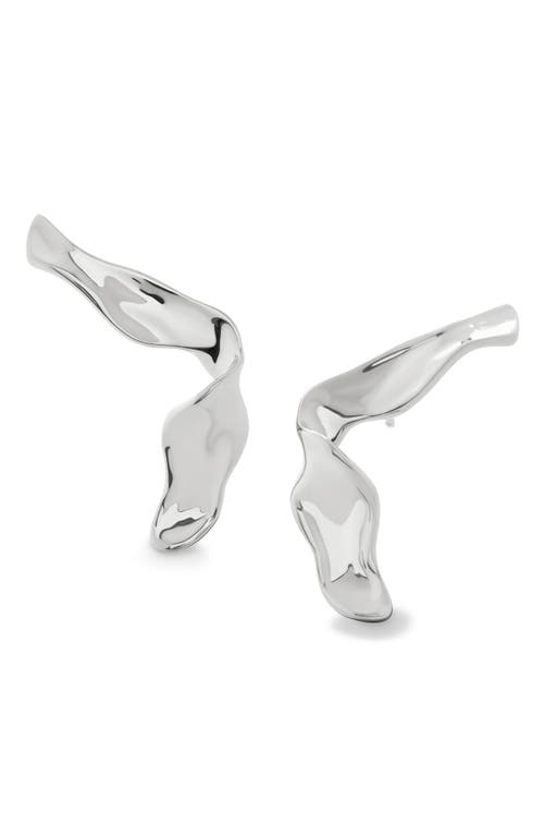 Monica Vinader The Wave Stud Earrings in Sterling Silver at Nordstrom