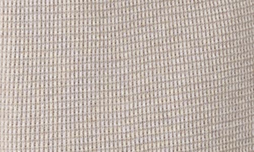 Eileen Fisher Sleep Organic Cotton Waffle Knit Straight Ankle Pants In Wheat