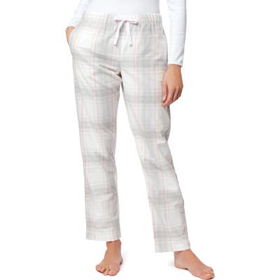 The White Company Check Flannel Pajama Pants, Grey