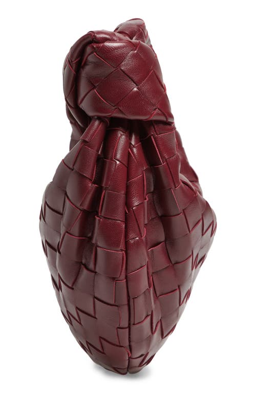 Bottega Veneta Mini Jodie Leather Hobo In 2247 Barolo-gold