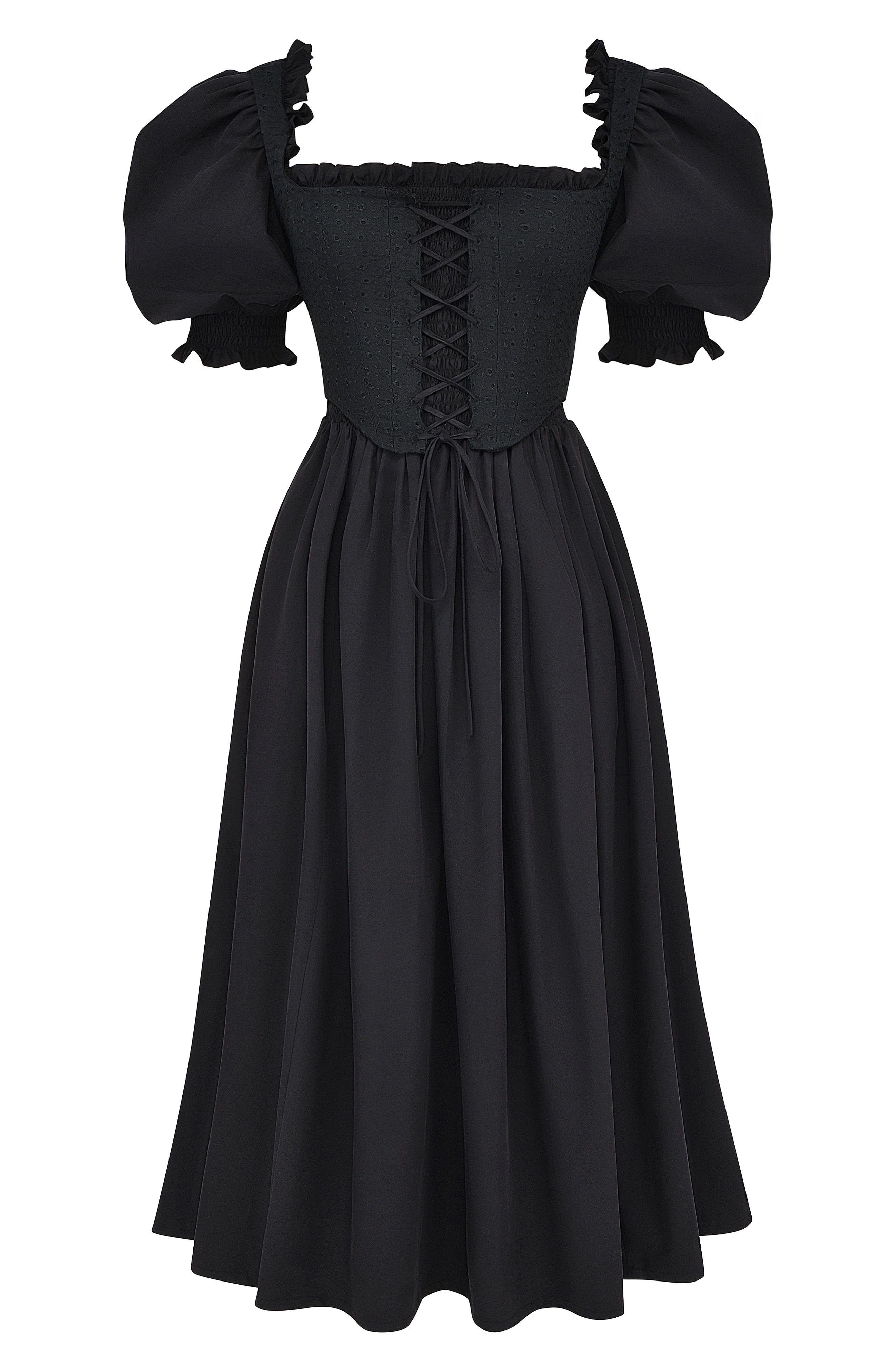 silvana embroidered cold shoulder corset fit & flare dress Shimma Blue Satin Mini Dress - US 16 main image 0