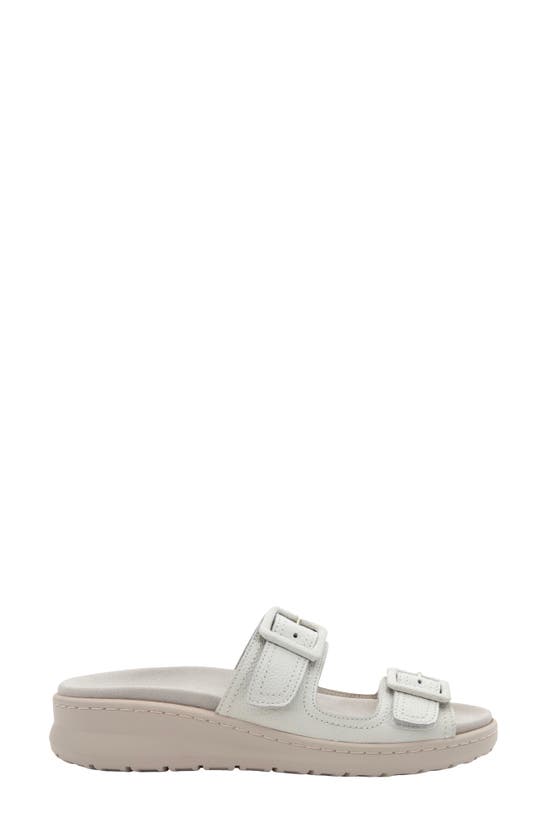 David Tate Frenchy Double Band Slide Sandal In White