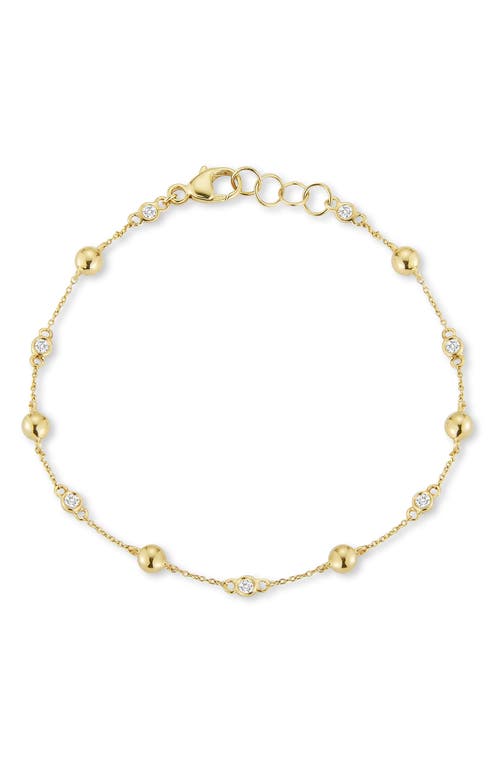 Poppy Rae Pebble & Diamond Bracelet in Yellow Gold/Diamond