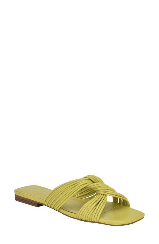 Shop Calvin Klein Mavin Slide Sandal In Lime