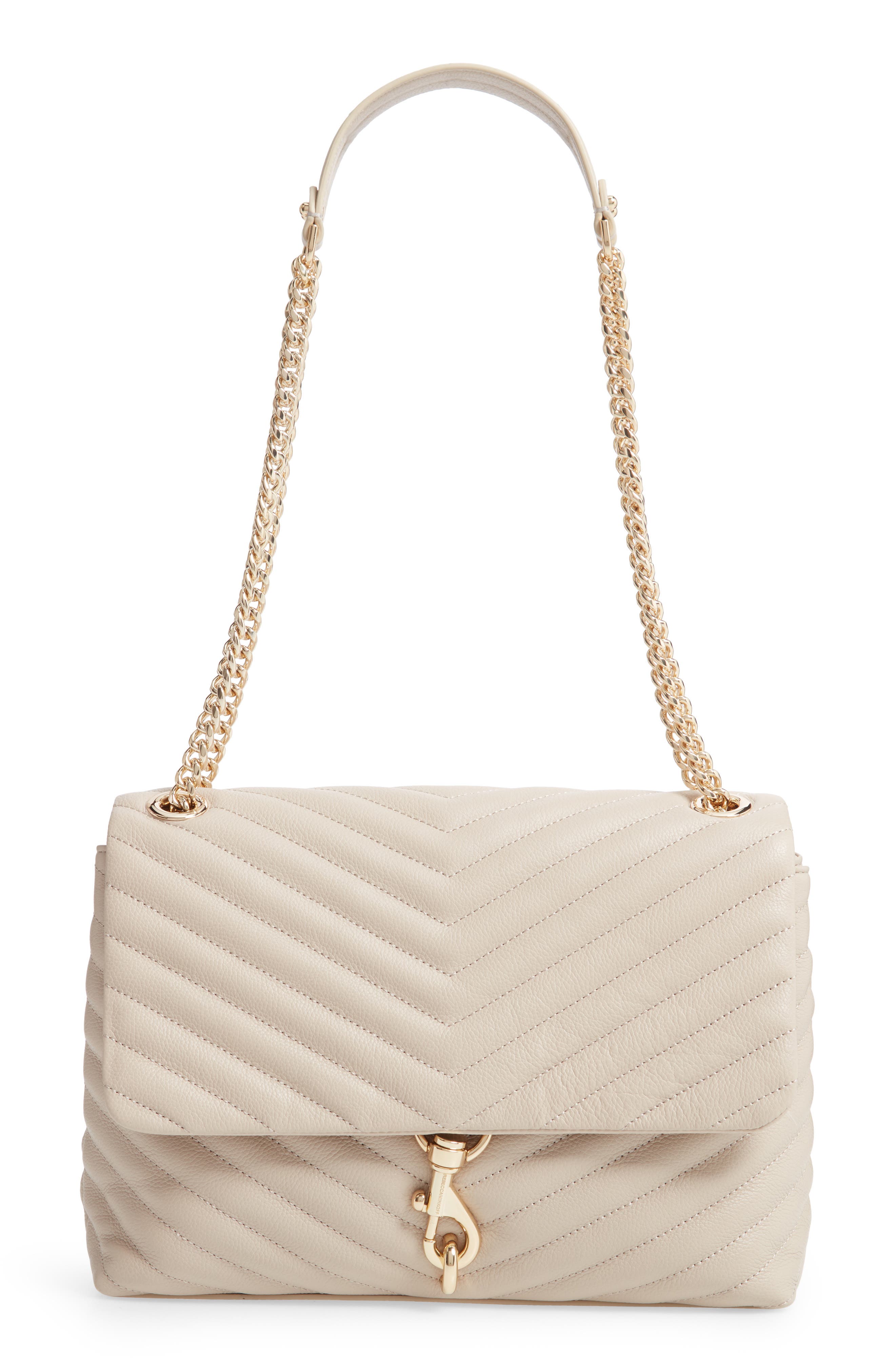 rebecca minkoff edie flap shoulder bag tahini