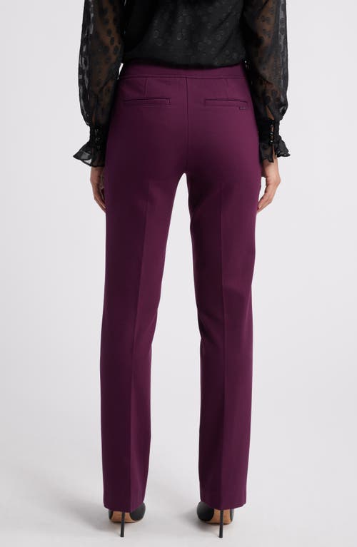 Shop Anne Klein Bootcut Pants In Deep Plum