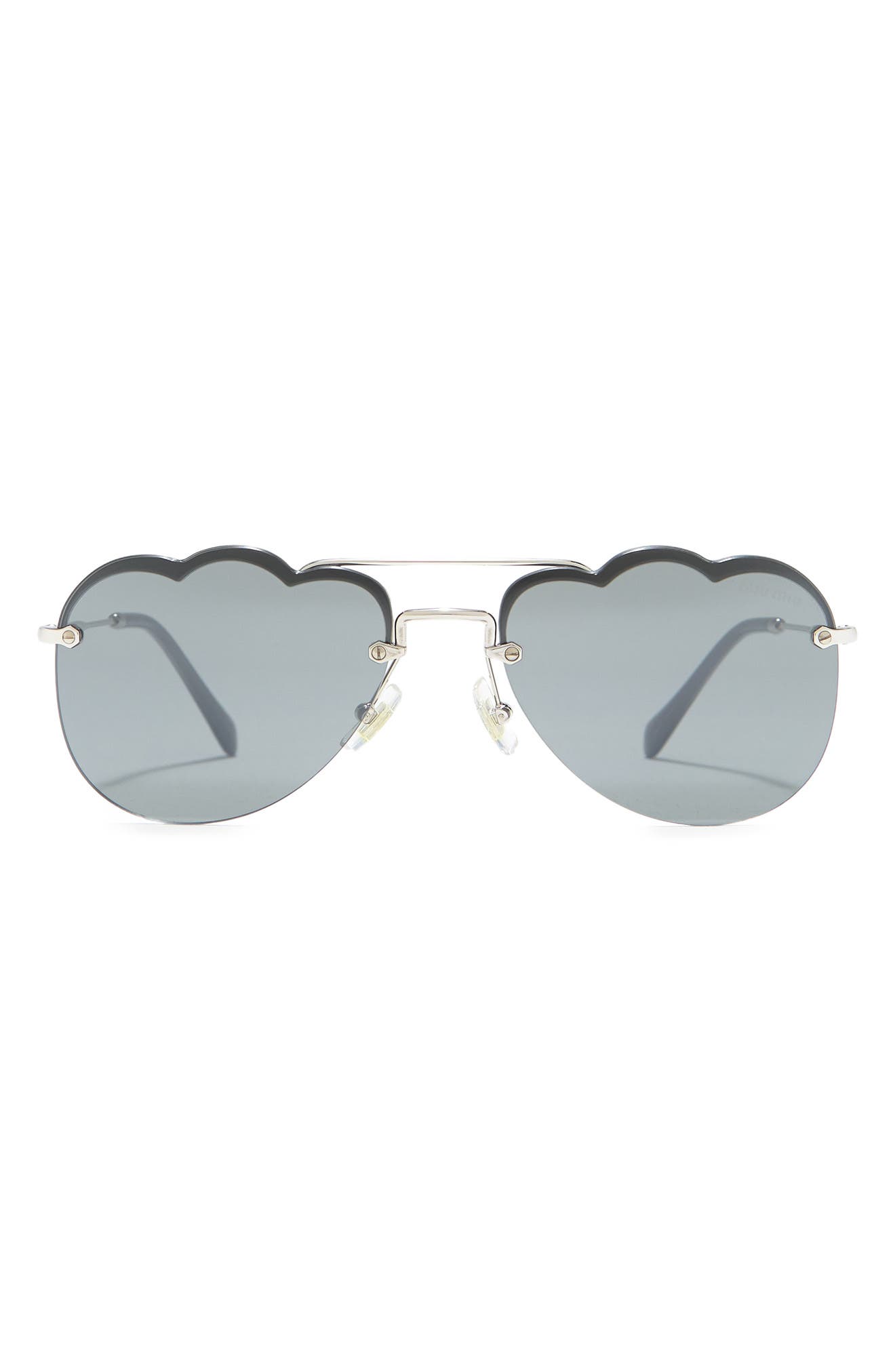 Miu Miu Aviator Glasses silver-colored-blue casual look Accessories Sunglasses Aviator Glasses 