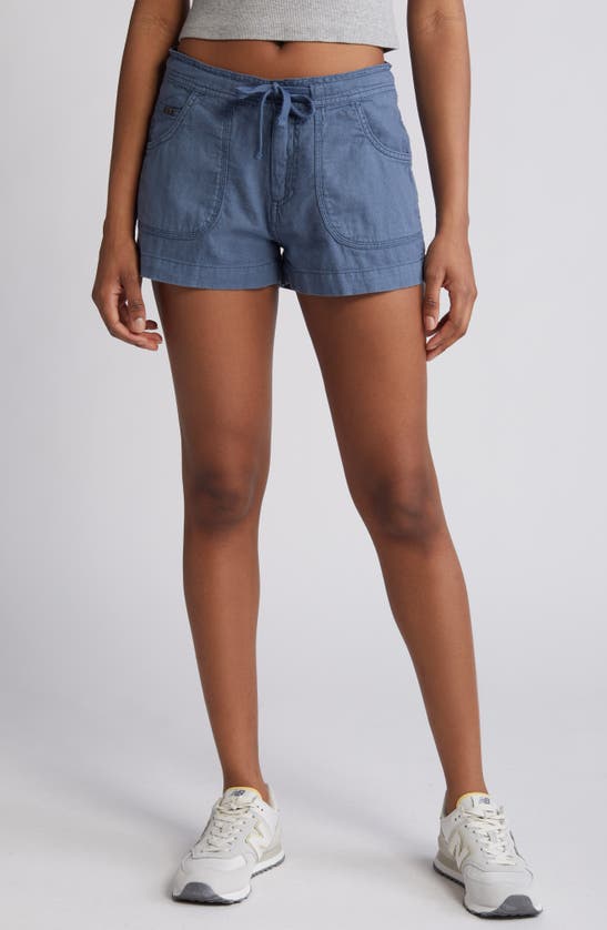 Shop Bdg Urban Outfitters Linen Drawstring Shorts In Blue