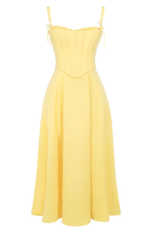 cotton dress for office wear Emmeline Round Neck 100%Cotton A delicate drawstring detail Spring2-2026 Henrietta Gown - Navy Sizes (garments):XL
