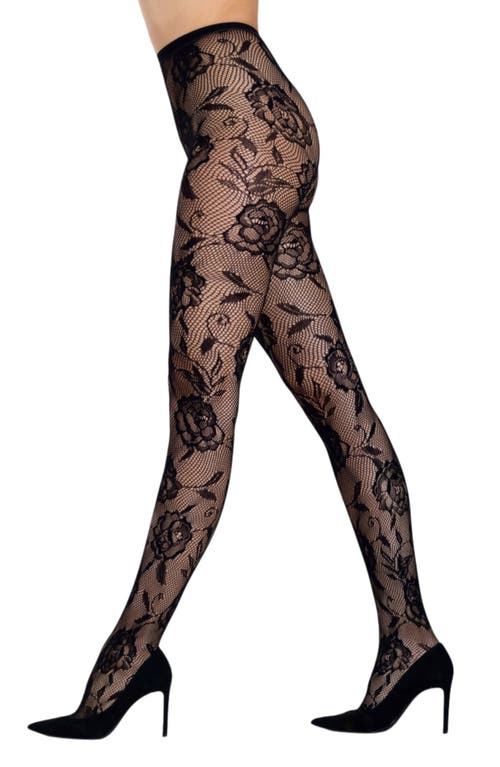 Lechery Women's Floral Net 1 Pair Of Tights In Black