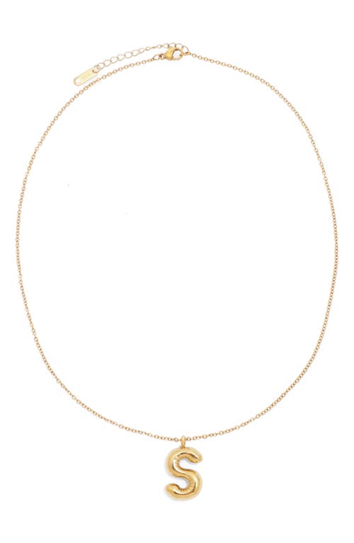 Petit Moments Bubble Initial Necklace In Gold - S