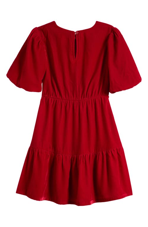 NORDSTROM NORDSTROM KIDS' PUFF SLEEVE VELVET PARTY DRESS 