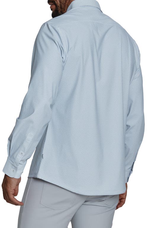 Shop 7 Diamonds Layth Performance Button-up Shirt In Light Grey