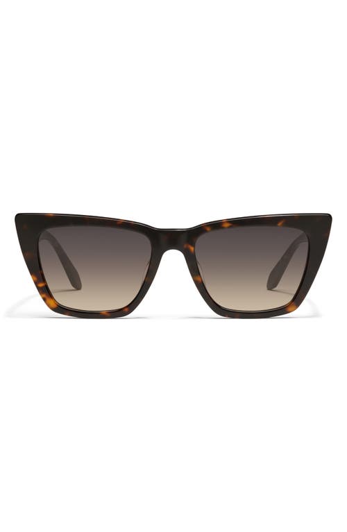 Quay Call The Shots 48mm Gradient Cat Eye Sunglasses In Brown