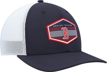 Men's '47 Navy/White Boston Red Sox Burgess Trucker Snapback Hat