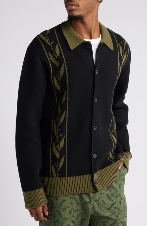 Shop Service Works Olive Branch Cardigan In Black