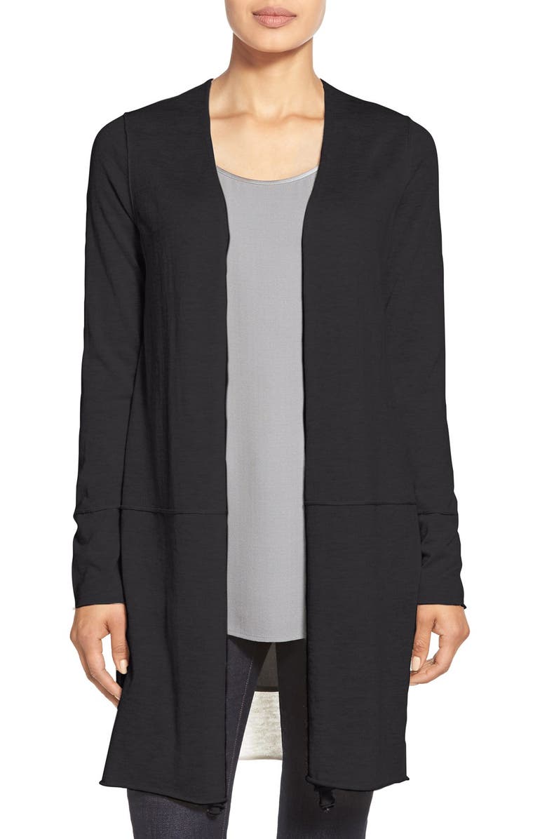 Eileen Fisher Tencel® & Wool Blend Long Cardigan (Regular & Petite
