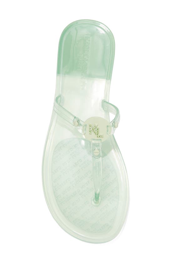Karl Lagerfeld Wylda Clear Sandal In Mint Julep