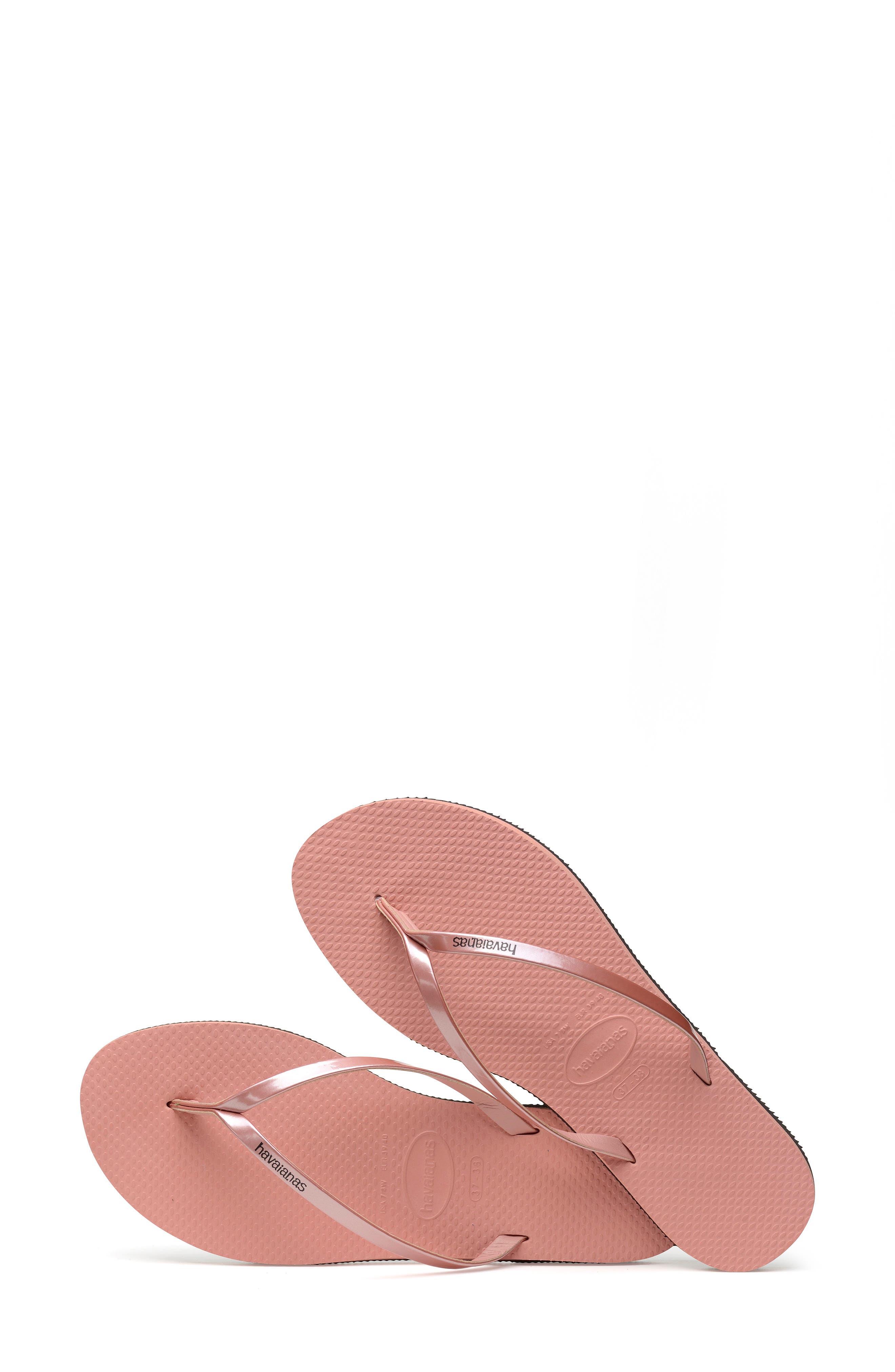metallic havaianas flip flops