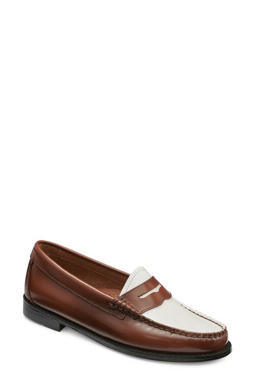 G.h.bass Whitney Leather Loafer In Tan/white