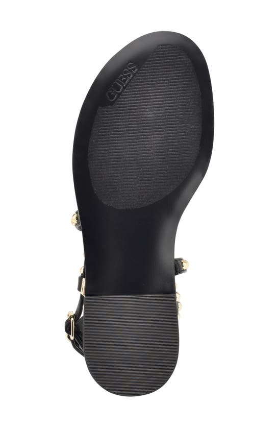 Shop Guess Yamara Studded Gladiator Sandal In Black 001