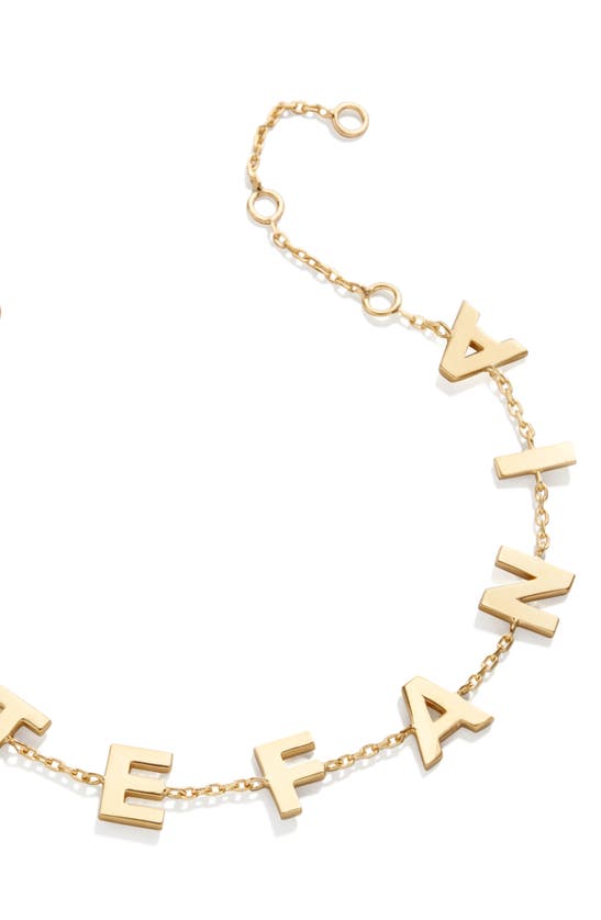 Baublebar Pisa Custom Letter Charm Bracelet In Gold