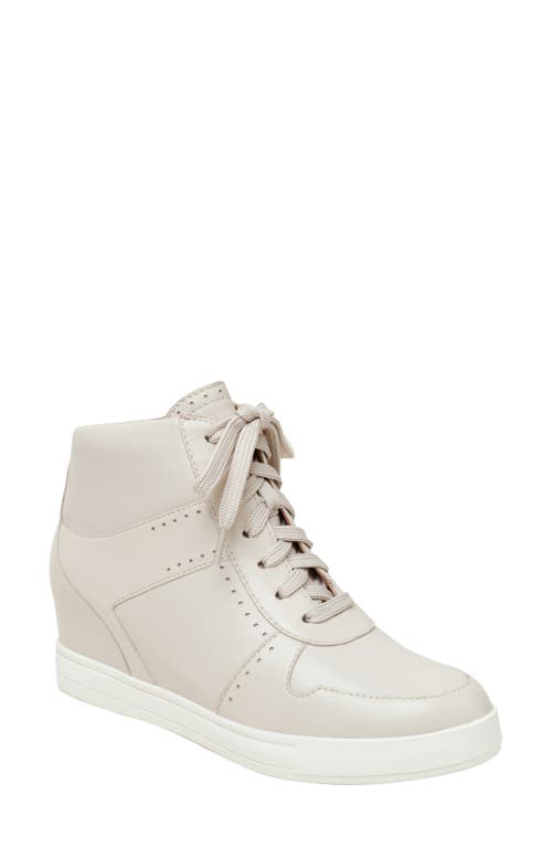 Andres Mixed Media High Top Sneaker in Cream