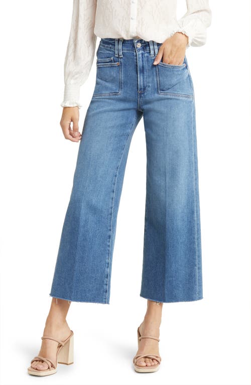 PAIGE Anessa High Waist Wide Leg Jeans Sunnie Distressed at Nordstrom,