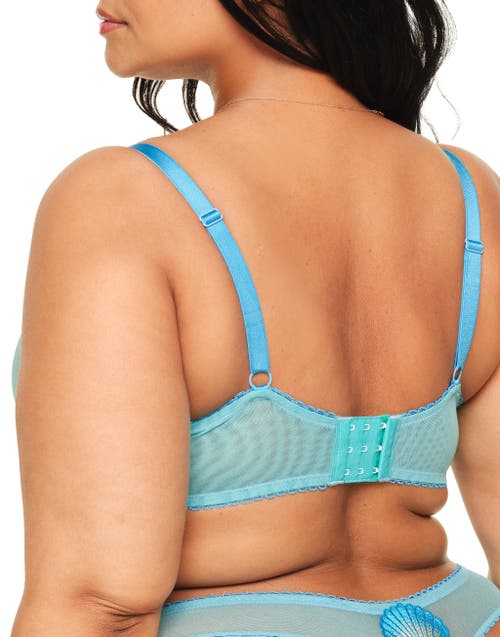 Adore Me Alyshia Unlined Demi Bra In Novelty Blue