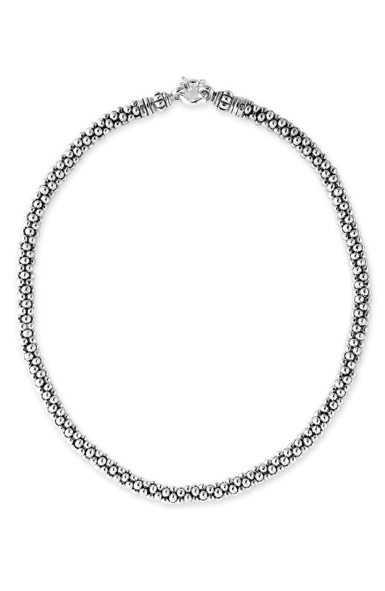 LAGOS Sterling Silver Caviar 7mm Rope Necklace | Nordstrom