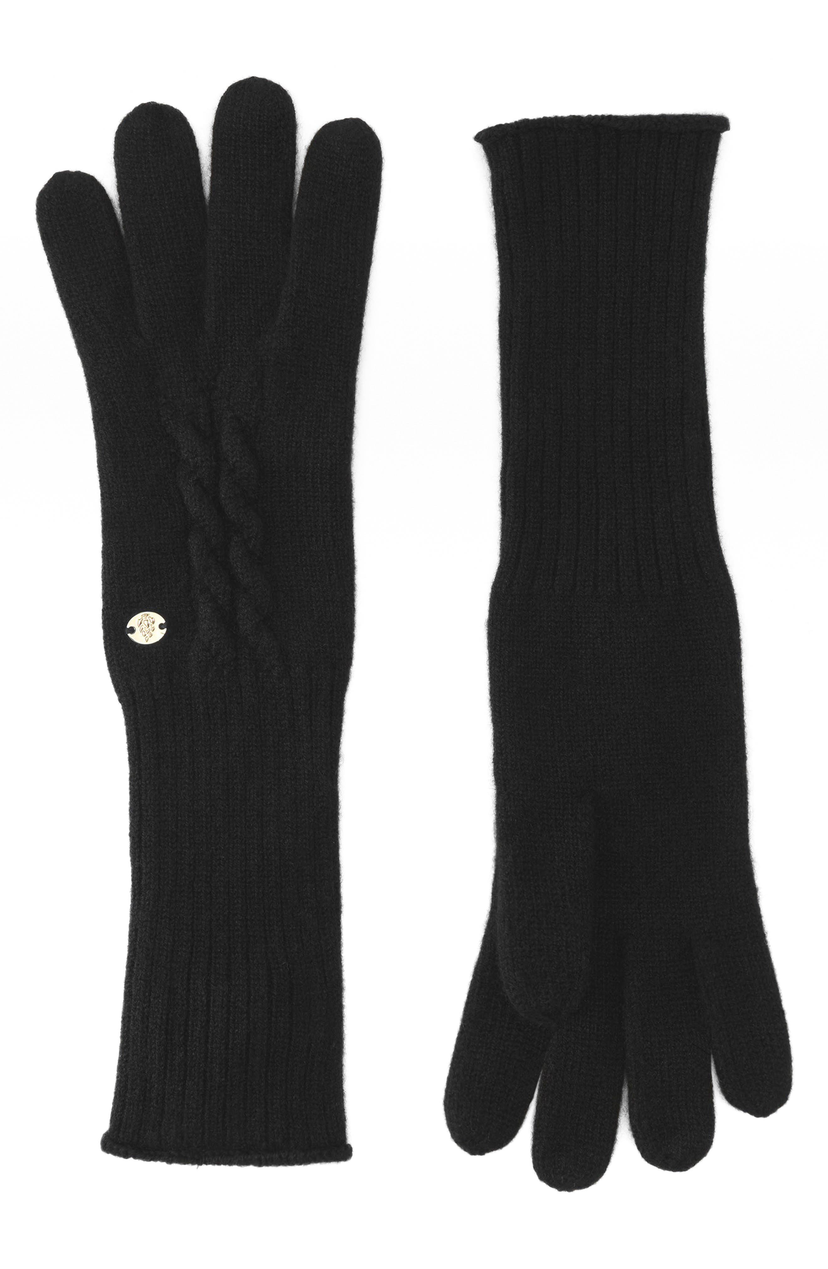 Helen Kaminski Alma Cashmere Gloves in Black 