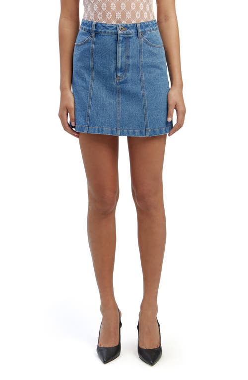 Shop Bardot Cairo Paneled Denim Miniskirt In Vintage