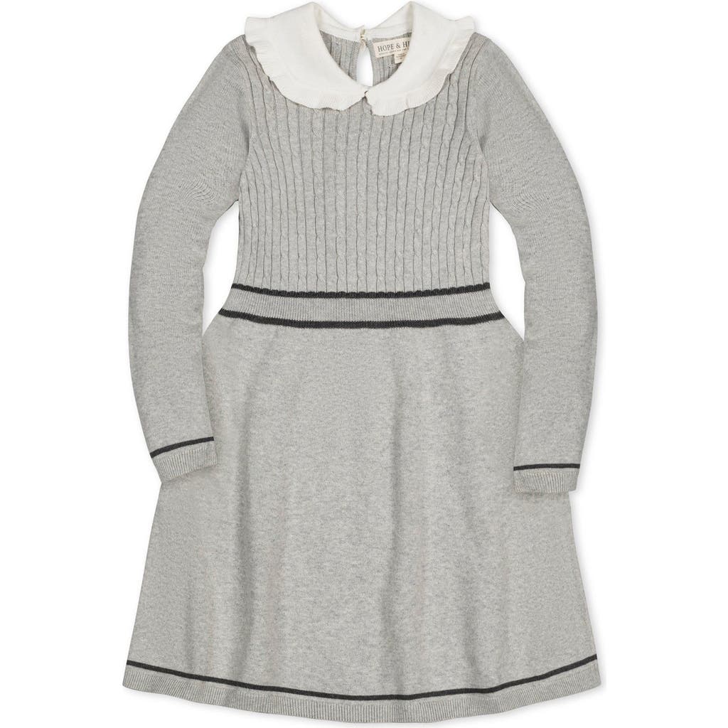 HOPE & HENRY HOPE & HENRY GIRLS' ORGANIC PETER PAN COLLAR SWEATER DRESS, KIDS