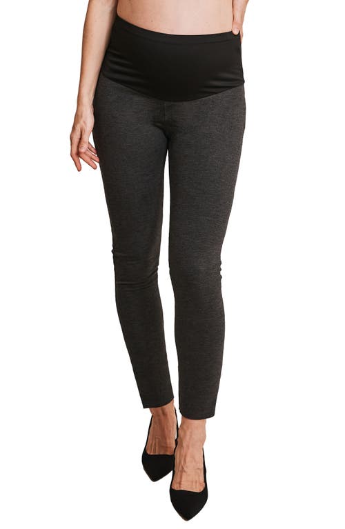 Angel Maternity Zoe Straight Leg Ponte Pants Charcoal at Nordstrom,