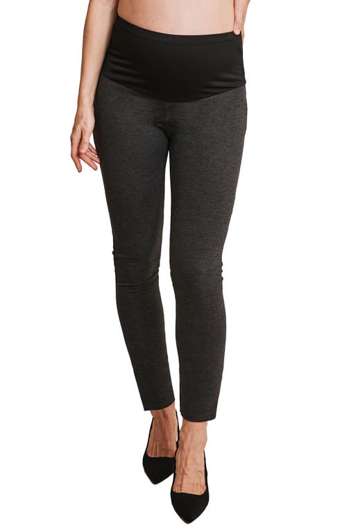 Zoe Straight Leg Ponte Maternity Pants in Charcoal