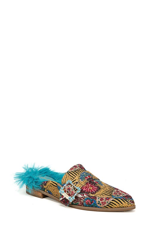 Shop Dr. Scholl's X Iris Apfel Mr. Carl Faux Fur Mule In Tiger Print