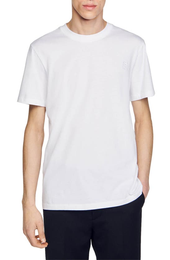 Shop Sandro Gender Inclusive Cotton T-shirt In White