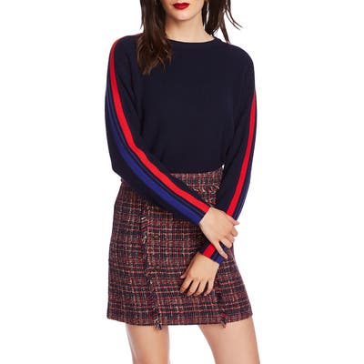 Court & Rowe Stripe Sleeve Sweater, Blue