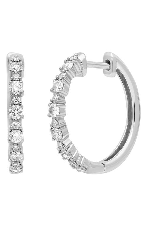 Bony Levy Liroa Diamond Hoop Earrings in 18K White Gold at Nordstrom