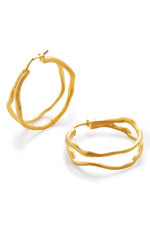 Monica Vinader Large Root Double Hoop Earrings in 18Ct Gold Vermeil On Sterling at Nordstrom